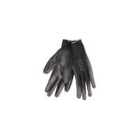 EXTOL EXTOL PREMIUM Kötött kesztyű fekete poliészter, méret: 8' poliuretánba mártott teny. és ujjhegy., gumírozott mandzsetta