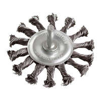 EXTOL EXTOL CRAFT drótcsiszoló körkefe, 75mm, fúrógépbe fogható: 6mm csap, sodrott erős, hullámos szálú, max 12.500 ford/perc