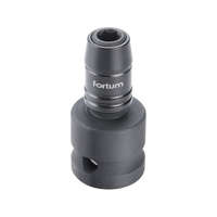 FORTUM FORTUM adapter, impakt 1/4' BIT-ek gépi befogásához, 1/2' gépi befogás, gyorskioldóval, CrMoV, hossz: 49 mm