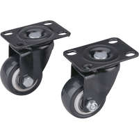 EXTOL EXTOL PREMIUM készülékgörgő 2 db, önbeálló, fekete PVC, golyóscsapággyal, 40mm, max, teherbírás: 30 kg/db