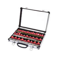 EXTOL EXTOL PREMIUM felsőmaró klt. 35db, (alu kofferben) ; 8mm-es befogással, keményfém lapkás