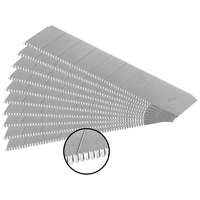 EXTOL EXTOL PREMIUM pótpenge tapétavágó késhez, 10 db, 18×100×0,5 mm, törhető, SK5 acél, HRC >64, fogazott vágóél