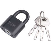 Extol EXTOL PREMIUM lakat, vas, fekete, 4db kulcs; 30mm, edzett acél kengyel, szárátmérő: 5 mm