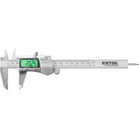 EXTOL EXTOL PREMIUM digitális tolómérő; 0,01×150mm, kijelző háttérvilágítással, mélységmérővel, rozsdamentes acél, pontosság ±0,02/0,0