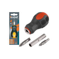 EXTOL EXTOL PREMIUM marokcsavarhúzó, 2db cserélhető, kétoldalas rövid szárral (lapos: 4mm, 5,5mm; PH1, PH2), CV.