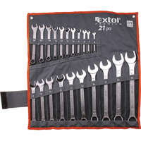 EXTOL EXTOL PREMIUM csillag-villás kulcs klt., CrV., vászon tartóban; 21db, 6-32mm