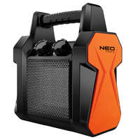 NEO TOOLS Ipari PTC Elektromos Kerámia Hősugárzó 2 kw, termosztát, levehető fogantyú, borulásvédelem, 139 m3/h 2 év garanciával 90-060