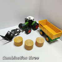 Farm Traktor Kombinációs Készlet Hármas kombináció (nyolckerekes traktor + első villás emelő + szállító + 3 szénakazal)