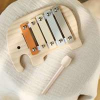 Babafából Készült Elefántjáték, Oktató Elefántjáték Tábla, Többfunkciós Kéz- És Agyműködés Szülő-gyerek Játék, Karácsonyi Ajándék