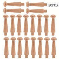 20 db rusztikus fa cövek, falra szerelhető tüske alakú Shaker fogasok, könnyen felszerelhető faakasztó cövekek ékszerekhez, kabáttartóhoz, lakberendezéshez