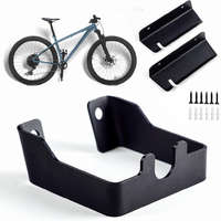 Masszív Vas Kerékpár Falra Szerelő Rögzítés - Festett Felületű, 120 kg Teherbírású, Fekete, Út- és Hegyikerékpárokhoz Ideális, Különféle Falakhoz Kompatibilis, Tökéletes Karácsonyi Ajándék
