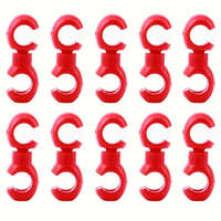 10db Kerékpár Kábelcsipeszek - Tartós ABS, Többszínű, Hegyi és Országúti Kerékpárokhoz - Váltó- és Fékvonalak Rendezése 10db Piros