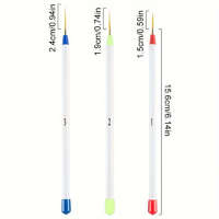 3 db-os körömfestő csíkecset készlet, finom vonalú ecset, vékony vonalú gél köröm precíziós ecsetek, illatmentes körömdíszítő eszközök