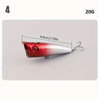 Spray Water Wave Hegymászó Csali, Vízfelszíni Hosszú Dobás, Lebegő Vízütköző Gumibetét Világító Zaj Vetemedő Száj Basszus Hamis Csali 1 Db