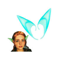Mű tündér fülek világító - cosplay, Halloween, party, jelmez, fantasy, karakter, fülbevaló, divat, kiegészítő