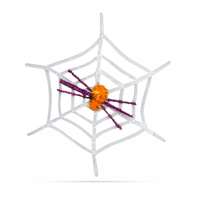 Family Pókháló pókkal - halloween-i dekoráció - fehér