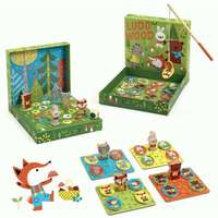 Djeco DJECO Ludo Wood - Erdei állatok játékgyűjtemény 2 éves kortól DJ01628