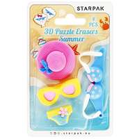 Starpak Starpak puzzle radír 4 db-os - Summer (505325)