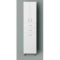 HBFürdőszobabútor HB Standard 45SZF álló szekrény fehér 190×45 cm szennyestartós