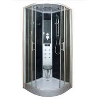 Sanotechnik Sanotechnik RELAX íves fekete gőz-zuhanykabin 90x90x215 cm CS99