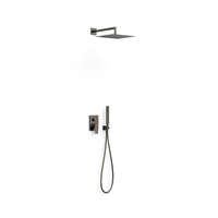 TresGriferia Project-Tres falsík alatti zuhanyrendszer METÁL FEKETE (egykaros csap váltóval + fejzuhany + kézizuhany) 21128004KM