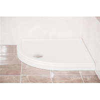  Favorit ULTRA SLIM zuhanytálca íves - szaniter akril - leeresztővel - szifonnal - 90 x 90 cm