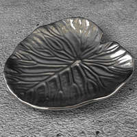  Kalina dekoratív kerámia tál Ezüst 16x16x2 cm