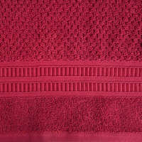  Rosita rizs szerkezetű pamut törölköző jacquard szegéllyel Piros 30x50 cm