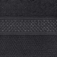  Danny rizs szerkezetű pamut törölköző Fekete 30x50 cm