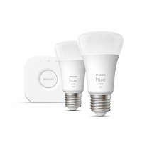 Philips Philips Hue White A60 E27 LED fényforrás 9,5W=75W, 2700K, 1055 lm, 220-240V, 2 db+1 db Bridge