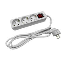 Entac Entac ESE1.5G3-1.5-SW, 3-as elosztó 1,5m-es kábellel, kapcsolóval, 3G1.5