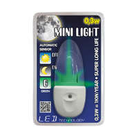 Prezent Prezent Mini Light 1612 éjszakai fény, 0,3W LED, zöld fény