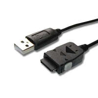 Utángyártott Samsung SGH-E620 készülékhez adatkábel (USB-A 2.0 (Apa), Eszköz Specifikus, 100cm, Fekete) - Utángyártott