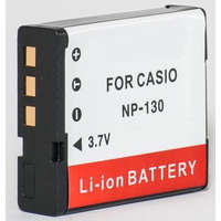 Utángyártott Casio NP-130 helyettesítő fényképezőgép akkumulátor (Li-Ion, 3.6V, 1100mAh / 3.96Wh) - Utángyártott