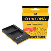 Utángyártott Panasonic DMW-BLC12E Dual akkumulátor töltő USB-C kábellel - Utángyártott