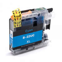 Utángyártott Brother LC-22U C, LC-22UC, LC-22UC XL, LC-22UCXL, LC22UC helyettesítő tintapatron (Cián) - Utángyártott