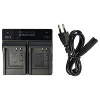 Utángyártott Ricoh Caplio GX100, GX200, R10, R3, R30, R4, R40 készülékekhez dual töltő szett (8.4V, 0.9 A) - Utángyártott