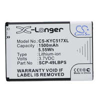 Utángyártott KYOCERA Hydro Plus készülékhez mobiltelefon akkumulátor (Li-ion, 3.7V, 1500mAh / 5.55Wh) - Utángyártott