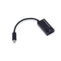 Utángyártott Átalakító kábel (Micro-USB csatlakozó (Apa), HDMI csatlakozó (Anya), 18cm, Fekete) - Utángyártott