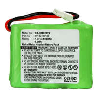 Utángyártott Icom IC-45A, IC-45SE, IC-4SA készülékekhez rádió akkumulátor (NiMh, 600mAh / 4.32Wh, 7.2V) - Utángyártott