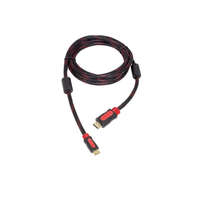 Utángyártott Panasonic Lumix DMC-TZ7 készülékhez fonott átalakító kábel (mini-HDMI (Apa), 19 tüskés csatlakozó (Apa), 1.5m, Fekete) - Utángyártott