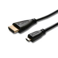 Utángyártott Panasonic Lumix DC-GX9 készülékhez átalakító kábel (HDMI-A (Apa), micro HDMI-D (Apa), 1.4m, Fekete) - Utángyártott