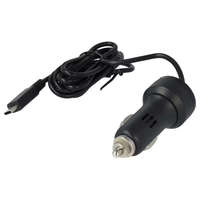 Utángyártott Autós töltőkábel (USB-C (Apa), Szivargyújtó dugó, 150cm, Fekete, 5V, 2.4 A) - Utángyártott