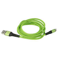 Utángyártott Apple iPad Air készülékhez kábel (USB-A 2.0 (Apa), Lightning (Apa), 180cm, Fekete / Zöld, 2.4V) - Utángyártott