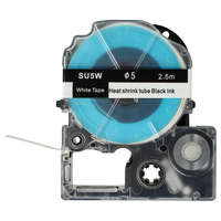 Utángyártott Epson LabelWorks LW-700, LW-900 készülékekhez zsugorcső tekercs (Fehér alapon Fekete) - Utángyártott