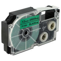 Utángyártott Casio CW-L300, KL-100E, KL-120, KL-1500 készülékekhez címkeszalag (Zöld alapon Fekete) - Utángyártott