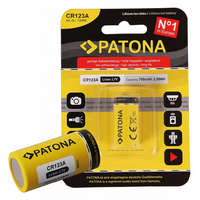 Utángyártott Patona CR123A 16340 tölthető elem (Li-Ion, 700mAh / 2.59Wh, 3.7V) - Utángyártott