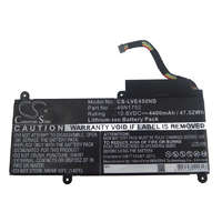 Utángyártott Lenovo ThinkPad E450 (20DCA03ACD) készülékhez laptop akkumulátor (10.8V, 4400mAh / 47.52Wh, Fekete) - Utángyártott
