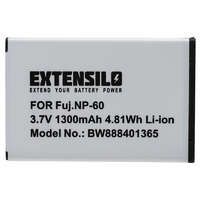 Utángyártott Fujifilm NP-60 helyettesítő kamera akkumulátor (3.7V, 1300mAh / 4.81Wh, Li-Ion) - Utángyártott