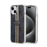 Guess Guess IML 4G Stripe Case for iPhone 15 fekete (GUHCP15SH4PSEGK)